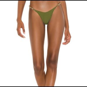 Camila Coelho Kaylane Bottom in Dark Sage XS
